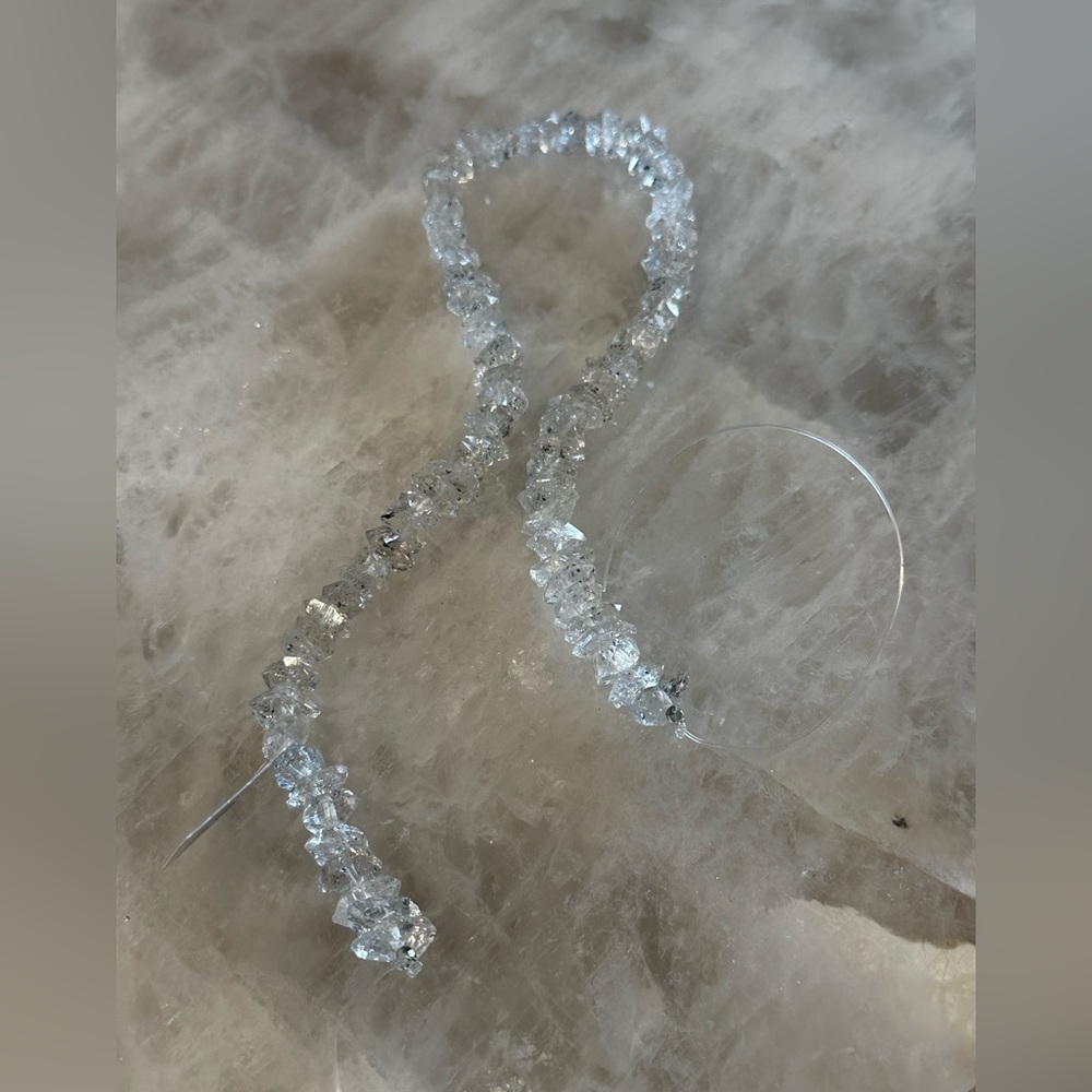 Herkimer Diamond Crystal strand 10-13mm Crystal Beads, enough for a necklace